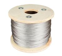 PRIOstahl Câble métallique Câble en acier inoxydable Câble d'acier Câble de tension Fil Câble de balustrade Fil en acier inoxydable 7x7 Reling - 50 mètres de câble Ø 6 mm pour sécuriser soulever