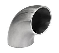 PRIOstahl Coude de soudage - 90 ° - 1 pièce - Diamètre : 42,4 mm - Pour tubes ronds, rampes, garde-corps - En acier inoxydable V2A