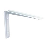 PRIOstahl - Équerre d'étagère - 1 support d'étagère - 82 x 120 mm - Blanc - Pour étagères, système d'étagères, mur d'angle - Console murale en acier
