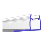 PRIOstahl Joint de douche avec lèvre en caoutchouc - 1 joint de porte de douche transparent pour épaisseur de verre : 8 mm - Longueur : 2 m - Déflecteur d'eau pour portes de douche, portes en verre,