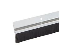 PRIOstahl Joint de porte Argent - 4 x Joints à brosse 1m Aluminium Premium Protection contre les courants d'air à visser - Brosse de porte Bande d'étanchéité pour Intérieur et Extérieur - Économe en