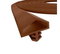 PRIOstahl Joint de porte flexible en caoutchouc - Marron - Longueur : 10 m, Largeur de feuillure : 12 mm, Joint de porte d'entrée en PVC souple