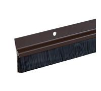 PRIOstahl Joint de porte marron - 2 x Joint à brosse 1m Aluminium Premium Protection contre les courants d'air à visser - Brosse de porte Bande d'étanchéité pour Intérieur & Extérieur - Économie