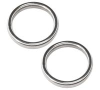 PRIOstahl Lot de 2 anneaux ronds en acier inoxydable V4A - Dimensions : 10 mm x 60 mm - Anneaux ronds polis soudés adaptés pour le bricolage, la décoration, le bricolage et les sports de bateau