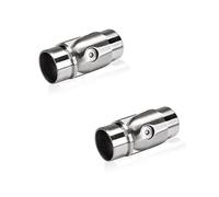 PRIOstahl Lot de 2 raccords articulés réglables avec articulation à 90° - Diamètre : 42,4 mm - Pour tube rond, main courante, balustrade - Tube inoxydable V2A