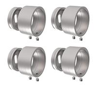 PRIOstahl Lot de 4 brides murales à emboîter - Fixation invisible au mur pour tube rond - Support de main courante - Rampe d'escalier - Support en acier inoxydable V2A - 42,4 mm