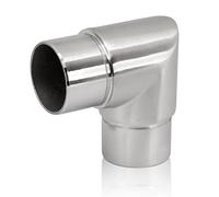 PRIOstahl Lot de 4 coudes d'angle - Raccord d'angle tranchant à 90° - Diamètre 42,4 mm - Pour tubes ronds, main courante - À emboîter - En acier inoxydable V2A