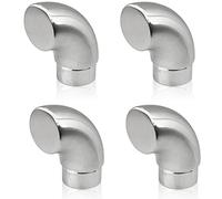 PRIOstahl Lot de 4 embouts de main courante - 42,4 mm - 90° - À insérer et à coller - En acier inoxydable V2A