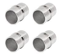 PRIOstahl Lot de 4 manchons de raccordement - Manchon de raccordement - Pour garde-corps - Diamètre : 42,4 mm - Tube rond - Pour construction de balustrade, main courante, escalier, tubes - En acier