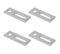 PRIOstahl Lot de 4 plaques d'adaptation pour vis à double filetage M12, plaque d'adaptation 82 x 30 x 5 mm, fixation solaire résistante aux intempéries, pour montage de systèmes PV, de panneaux
