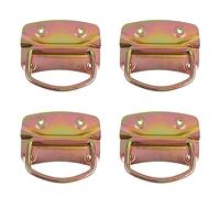 PRIOstahl Lot de 4 poignées de caisse avec système de blocage - Poignée pliante - Poignée de meuble - Finition : jaune galvanisé - 100 x 70 mm - Vis de fixation pour boîtes, coffres, portes en acier
