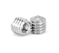 PRIOstahl Lot de 50 vis sans tête à six pans creux et pointe 120° - Taille : M5 x 5 mm - Filetage métrique DIN 914 / ISO 4027 - Pour poignées de porte, modélisme, mécanique - En acier inoxydable V2A