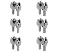PRIOstahl Lot de 6 serre-câbles en U - Serre-câble en U - 8 mm - Tendeur de câble en acier inoxydable V4A