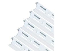 PRIOstahl Rail mural pour support d'étagère - 5 x rails | 2 rangées | Longueur : 1000 mm | Blanc | Support mural pour montage flexible des systèmes d'étagères Support d'étagère Support d'étagère