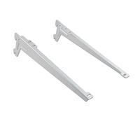 PRIOstahl Supports d'étagère pour rails muraux supports d'étagère équerre système d'étagère support d'étagère - 1 paire de supports (2 pièces) 280 mm couleur : gris pour rails, étagère, mur en acier