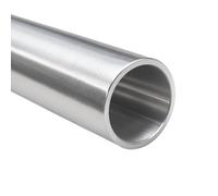 PRIOstahl Tube rond en aluminium, 1 pièce, diamètre du tube : 10 mm, épaisseur de paroi : 2 mm, longueur : 2000 mm, sans soudure pour travaux créatifs, solide et robuste en aluminium (aw 6063 T6)