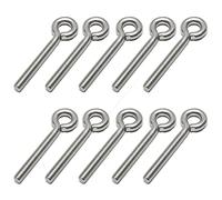 PRIOstahl Vis à œil avec filetage métrique - M5 x 50 mm x 10 pièces - Œillets filetés - Vis à crochet à vis - Crochets à vis en acier inoxydable V2A de PRIOstahl