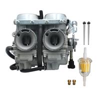 Priprilod Ensemble de carburateur double Assy PD26J 26 mm compatible avec Honda Rebel 250 CMX250C CA250 CMX250 1986-2014 Kit de carburateur de rechange avec joints et conduite de carburant