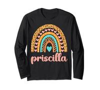 Priscilla T-Shirt avec nom Priscilla pour Anniversaire Manche Longue