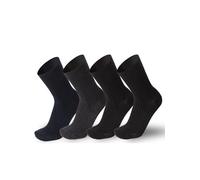 Prisco Chaussettes Sanitaires Homme en Laine Mérinos - Courtes, Sans Élastique pour Diabétiques - Chaussettes Médicales, Couleurs Classiques, Made in Italy 4 Paires (2x Noir, 1x Bleu, 1x Anthracite)
