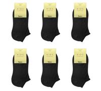 Prisco Lot de 6 paires de chaussettes pour enfant, en coton, fil d'Écosse, fantômes, garçon, fille, pour l'école et les loisirs, Noir , 35-40