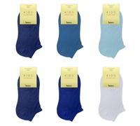 Prisco Lot de 6 paires de chaussettes pour enfant, en coton, fil d'Écosse, fantômes, garçon, fille, pour l'école et les loisirs, Assorti M, 35-40