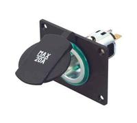 Prise 12/24V 20A encastrable + couvercle