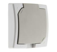 Prise 16A 2P+T encastrable pour extérieur IP44 - Gris - Tamaris - Zenitech