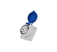 Prise 16A 4P 230V IP44 tableau blanc droit 1389 0197