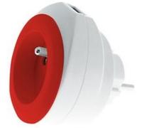 Prise 16A avec USB Bewatt rouge Watt & Co