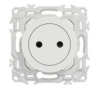 Prise 2 affleurante avec griffes - bornes automatiques - blanc craie - SCHNEIDER - S925033