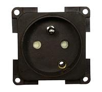 Prise 220 Volts française 2 fiches + terre gris foncé