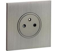 Prise 2p+t 16a 250v acier brossé art d'arnould 67431 G