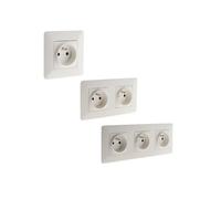Prise 2P+T 16A + double prise + triple prise - Simplea -