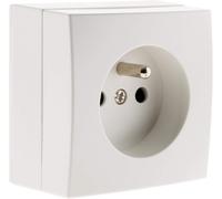Prise 2P+T 16A Saillie Bel'Vue- Blanc