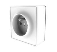 Prise 2P+T 16A simple en saillie blanc - gamme Vulco - Zenitech