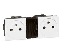 Prise 2P+T affleurante Mosaïc Legrand 2x 2P+T - dispo 48h