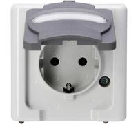 Prise 2P+T avec clapet Kopp 103356006 BlueElectric gris