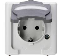 Prise 2P+T avec clapet Kopp 103356006 BlueElectric gris