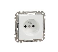 Prise 2p+T avec obturateurs (bornes auto) blanc SDD111012 Sedna Design Schneider