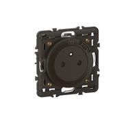 Prise 2P+T avec prise USB Type-C 7,5W Céliane enjoliveur Noir et support LEGRAND