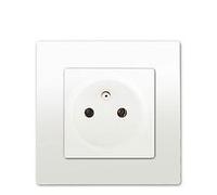 Prise 2P+T Blanc Delta Viva + Plaque Blanc