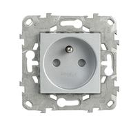 Prise 2P+T bornes à vis 16A - aluminium - Unica - Schneider