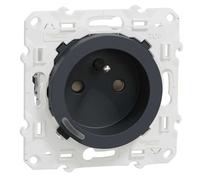 Prise 2P+T connectée - 16 A - Zigbee - Odace - Wiser - S540559 - Schneider - Anthracite