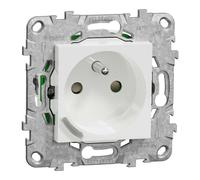 Schneider Electric - Wiser Unica - Prise 2P+T connectée - 16A - zigbee - Blanc - NU555918