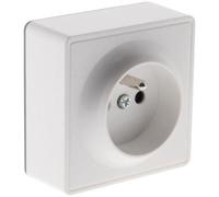 Zenitech - Prise simple 16A en saillie - Blanc - Vulco