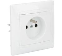 Zenitech - Prise 2P+T encastrée Zyna - Blanc
