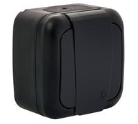 Prise 2P+T étanche noire