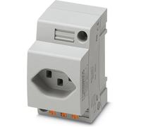 Prise 2P+T modulaire Phoenix Contact EO-J/PT gris (L x l) 57.50 mm x 45 mm