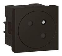 Legrand 079145L Mosaic Prise de Courant 2P+T Surface Link Raccordement Latéral, 2 Modules, Noir Mat